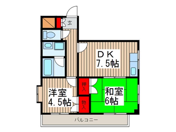 フラット市川の物件間取画像